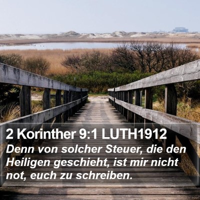 2 Korinther 9:1 LUTH1912 Bible Verse Image