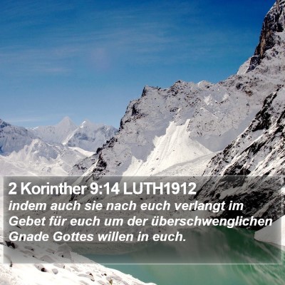 2 Korinther 9:14 LUTH1912 Bible Verse Image