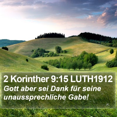 2 Korinther 9:15 LUTH1912 Bible Verse Image