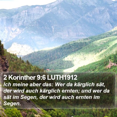 2 Korinther 9:6 LUTH1912 Bible Verse Image