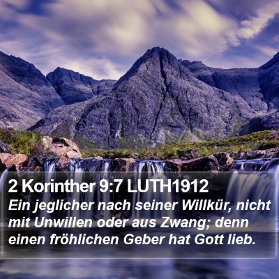2 Korinther 9:7 LUTH1912 Bible Verse Image