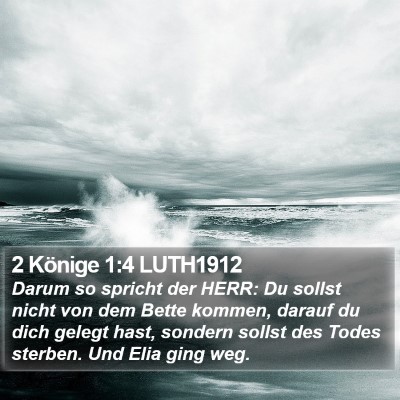2 Könige 1:4 LUTH1912 Bible Verse Image