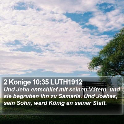 2 Könige 10:35 LUTH1912 Bible Verse Image