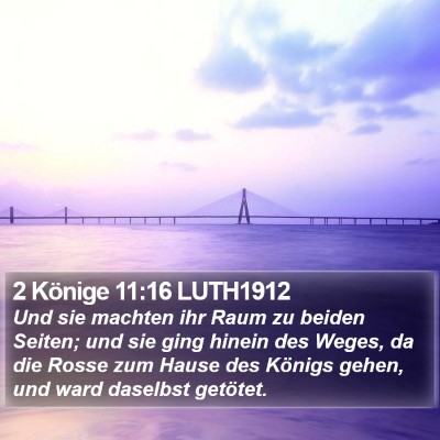 2 Könige 11:16 LUTH1912 Bible Verse Image
