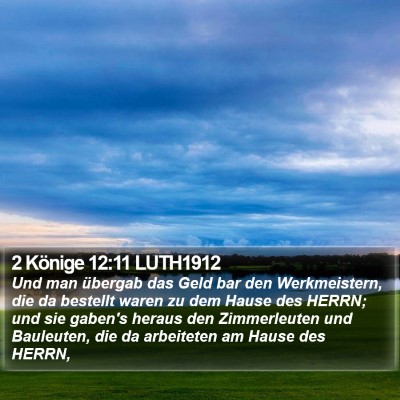 2 Könige 12:11 LUTH1912 Bible Verse Image