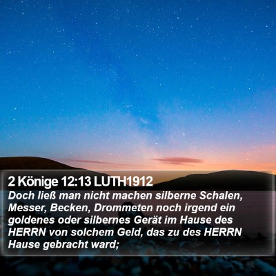 2 Könige 12:13 LUTH1912 Bible Verse Image