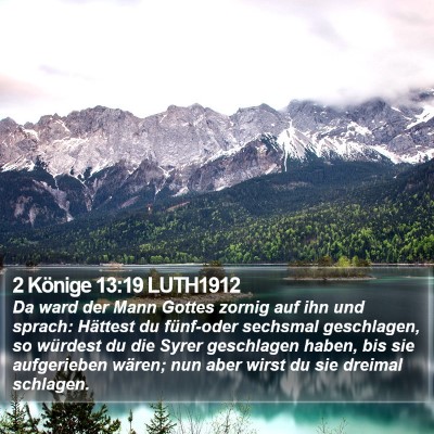 2 Könige 13:19 LUTH1912 Bible Verse Image