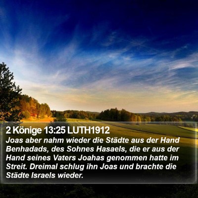 2 Könige 13:25 LUTH1912 Bible Verse Image