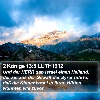 2 Könige 13:5 LUTH1912 Bible Verse Image