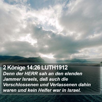 2 Könige 14:26 LUTH1912 Bible Verse Image