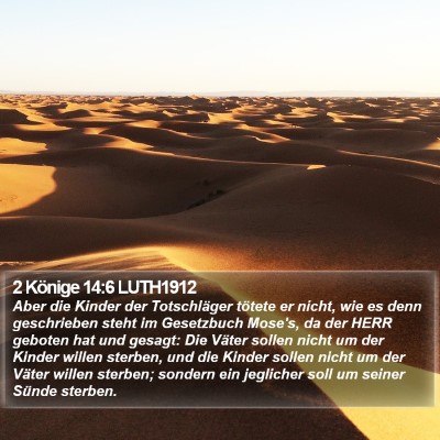2 Könige 14:6 LUTH1912 Bible Verse Image