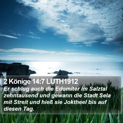 2 Könige 14:7 LUTH1912 Bible Verse Image