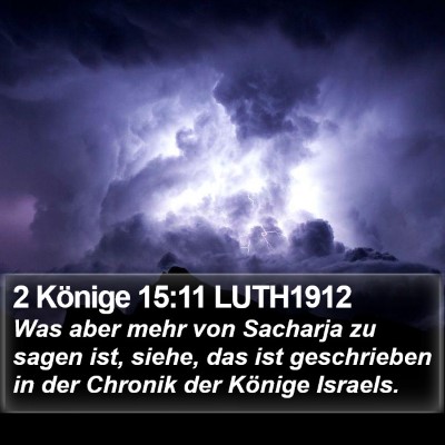 2 Könige 15:11 LUTH1912 Bible Verse Image