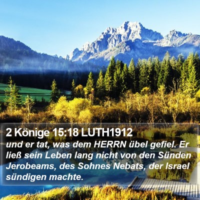 2 Könige 15:18 LUTH1912 Bible Verse Image