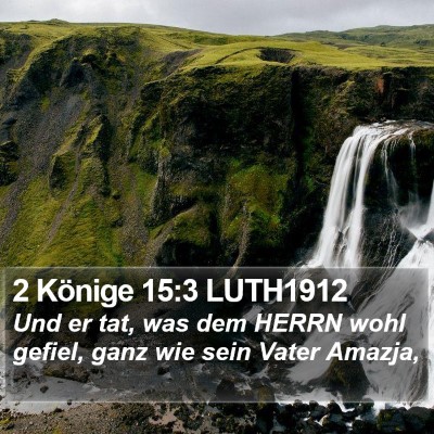 2 Könige 15:3 LUTH1912 Bible Verse Image