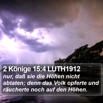 2 Könige 15:4 LUTH1912 Bible Verse Image