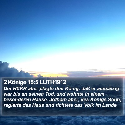 2 Könige 15:5 LUTH1912 Bible Verse Image