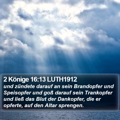 2 Könige 16:13 LUTH1912 Bible Verse Image