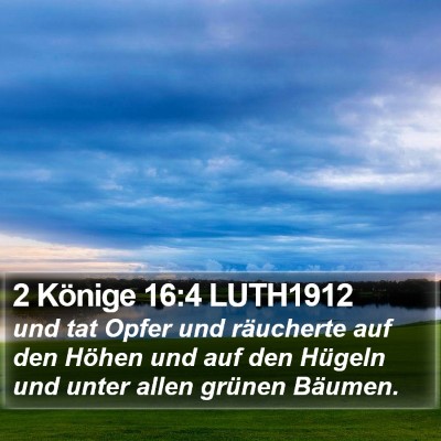 2 Könige 16:4 LUTH1912 Bible Verse Image