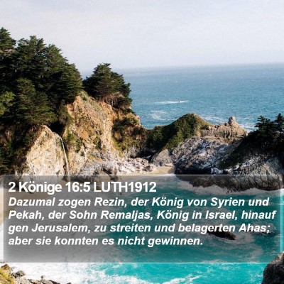 2 Könige 16:5 LUTH1912 Bible Verse Image