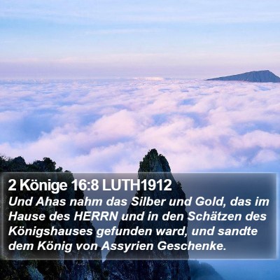 2 Könige 16:8 LUTH1912 Bible Verse Image