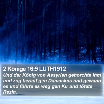 2 Könige 16:9 LUTH1912 Bible Verse Image