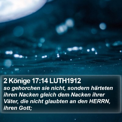 2 Könige 17:14 LUTH1912 Bible Verse Image
