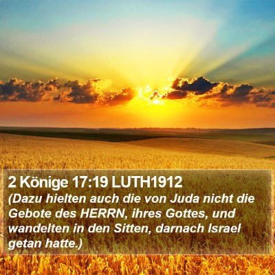 2 Könige 17:19 LUTH1912 Bible Verse Image