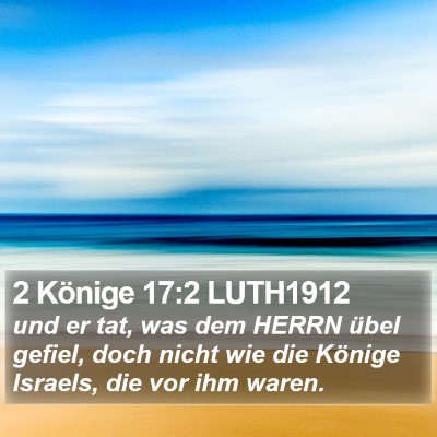 2 Könige 17:2 LUTH1912 Bible Verse Image