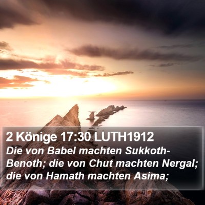 2 Könige 17:30 LUTH1912 Bible Verse Image