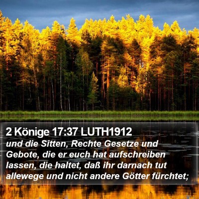 2 Könige 17:37 LUTH1912 Bible Verse Image