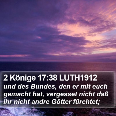 2 Könige 17:38 LUTH1912 Bible Verse Image