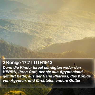 2 Könige 17:7 LUTH1912 Bible Verse Image