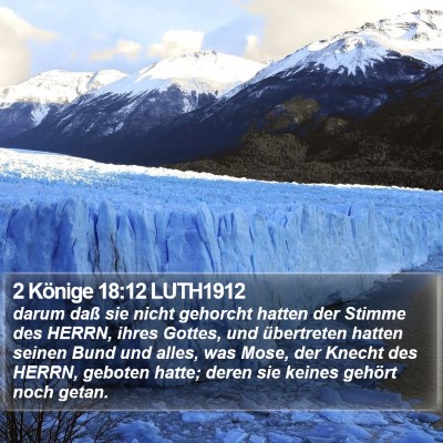 2 Könige 18:12 LUTH1912 Bible Verse Image