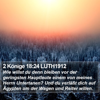 2 Könige 18:24 LUTH1912 Bible Verse Image