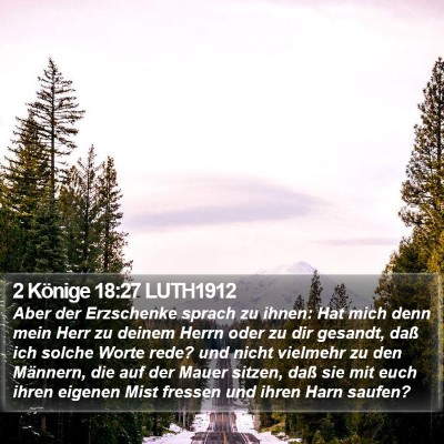 2 Könige 18:27 LUTH1912 Bible Verse Image
