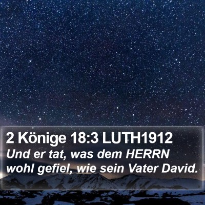 2 Könige 18:3 LUTH1912 Bible Verse Image