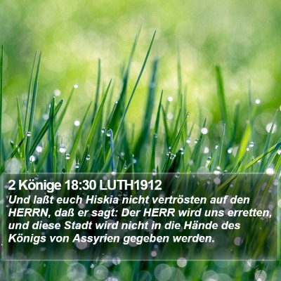 2 Könige 18:30 LUTH1912 Bible Verse Image
