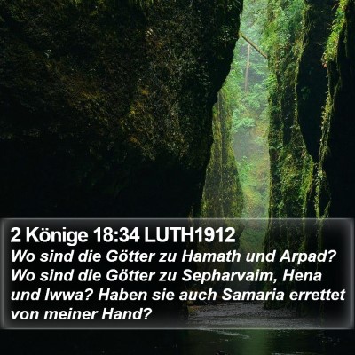 2 Könige 18:34 LUTH1912 Bible Verse Image