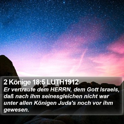 2 Könige 18:5 LUTH1912 Bible Verse Image