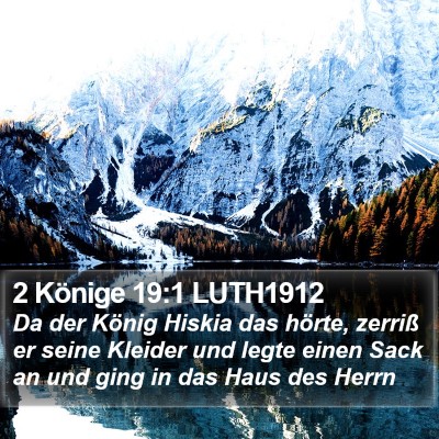 2 Könige 19:1 LUTH1912 Bible Verse Image