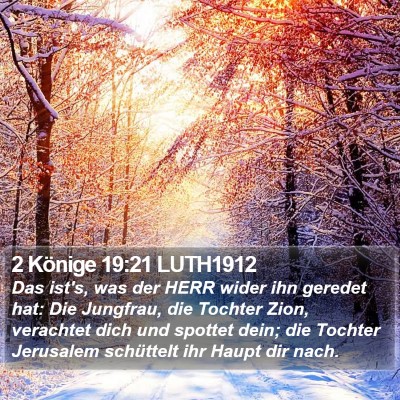 2 Könige 19:21 LUTH1912 Bible Verse Image