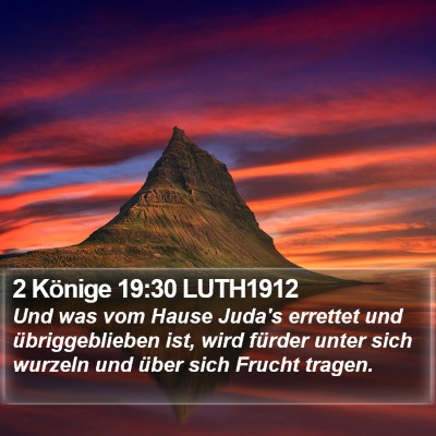 2 Könige 19:30 LUTH1912 Bible Verse Image