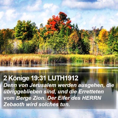 2 Könige 19:31 LUTH1912 Bible Verse Image