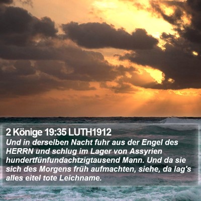 2 Könige 19:35 LUTH1912 Bible Verse Image