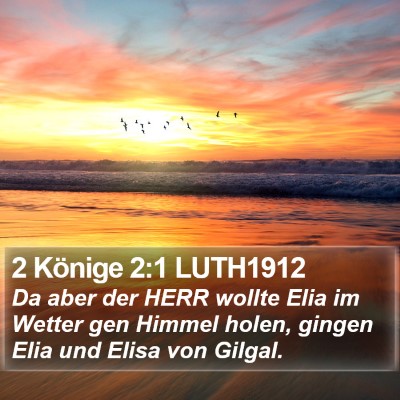 2 Könige 2:1 LUTH1912 Bible Verse Image