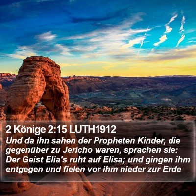 2 Könige 2:15 LUTH1912 Bible Verse Image