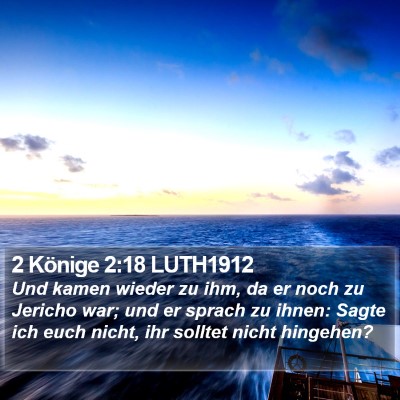 2 Könige 2:18 LUTH1912 Bible Verse Image