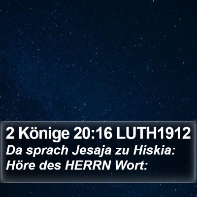 2 Könige 20:16 LUTH1912 Bible Verse Image