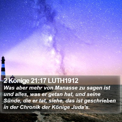 2 Könige 21:17 LUTH1912 Bible Verse Image
